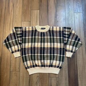 Vintage nautica plaid sweater size‎ large